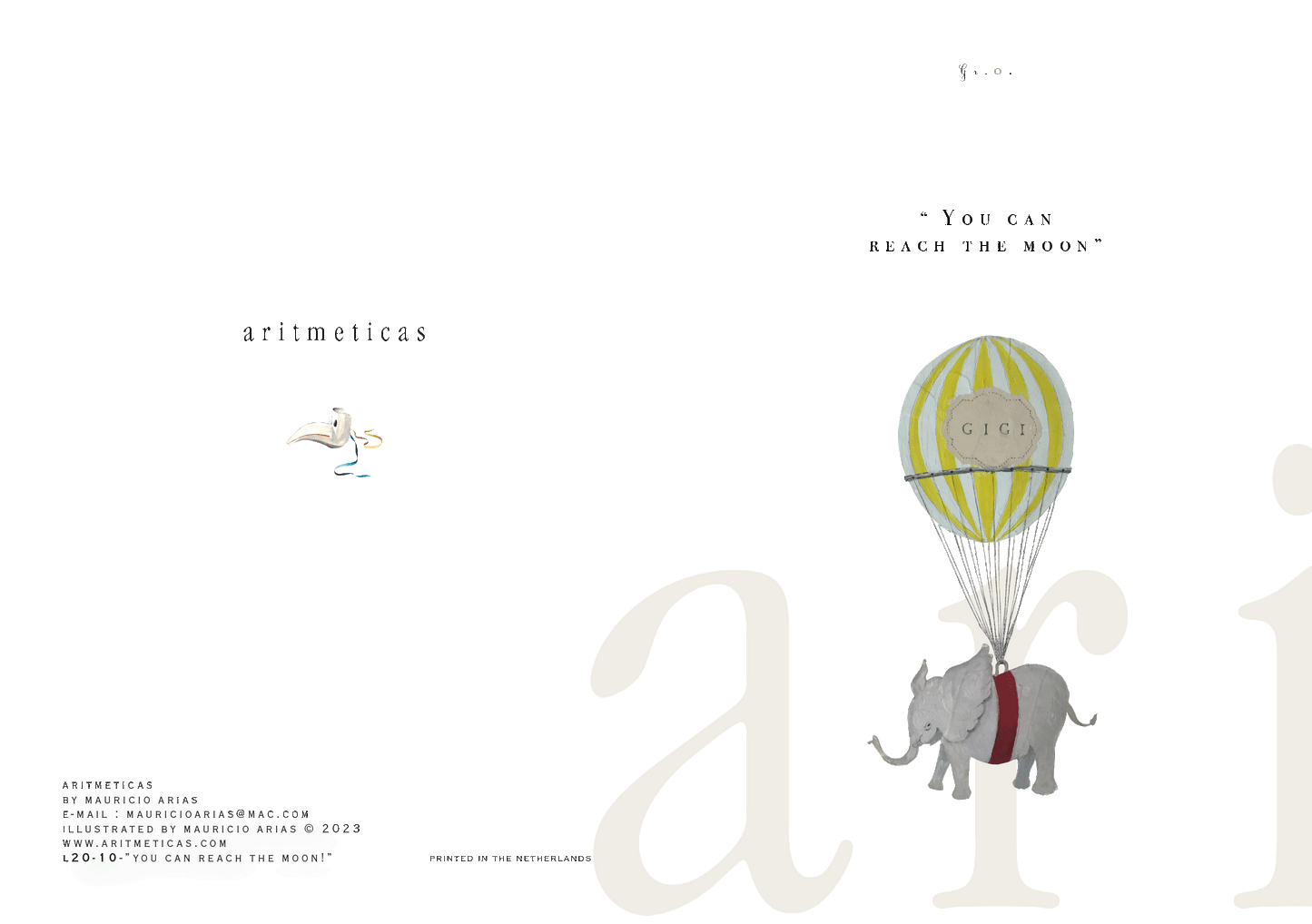 L20-10 " YOU CAN REACH THE MOON" | Pack of 12 greeting cards