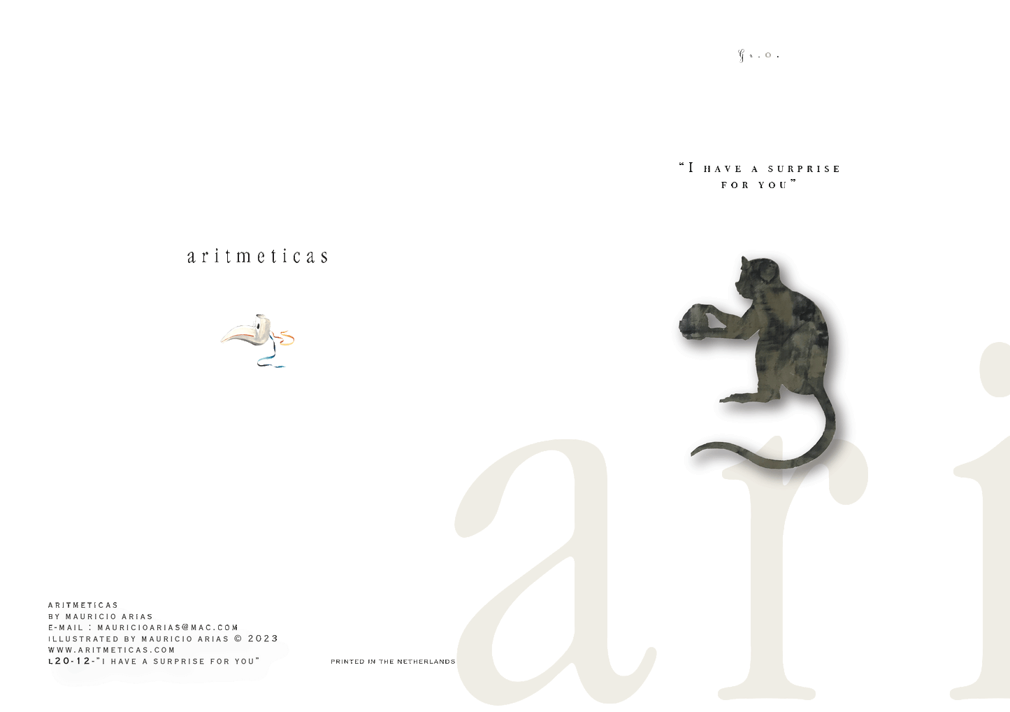 L20-12 " I HAVE A SURPRISE FOR YOU! " | Pack of 12 greeting cards