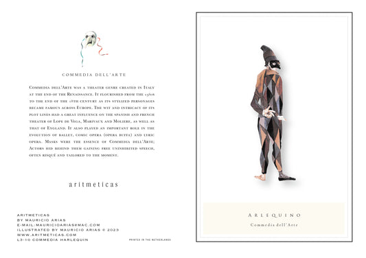 Aritmeticas Greeting Card "Harlequin" ~ designed by Mauricio Arias