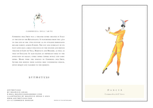 Aritmeticas Greeting Card "Dancer" ~ designed by Mauricio Arias