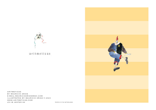 Aritmeticas Greeting Card "Jester -99" ~ designed by Mauricio Arias