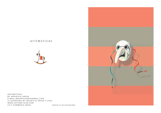 Aritmeticas Greeting Card "Mask " ~ designed by Mauricio Arias