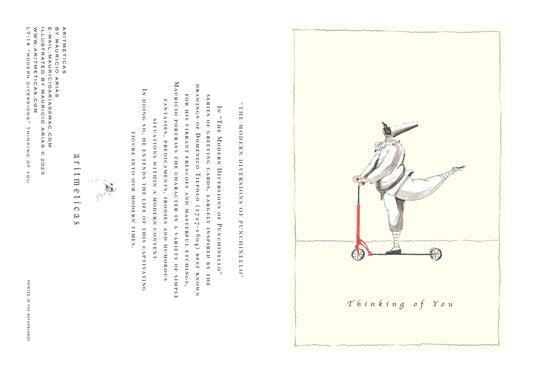 Aritmeticas Birthday Greeting Card "Thinking of you" ~ designed by Mauricio Arias
