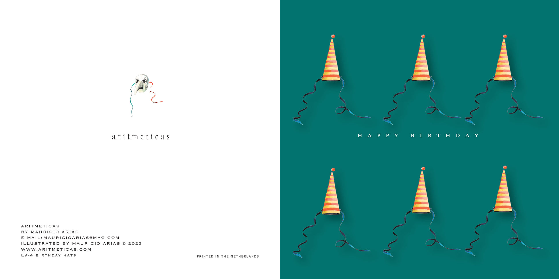 Aritmeticas Birthday Greeting Card designed by Mauricio Arias