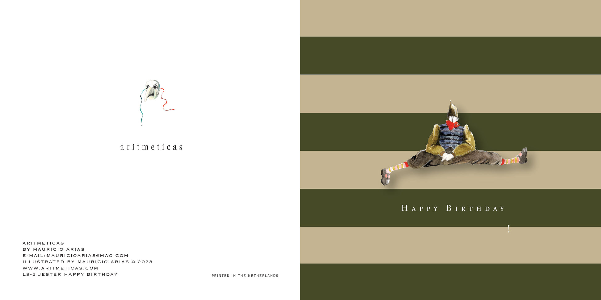 Aritmeticas Birthday Greeting Card designed by Mauricio Arias